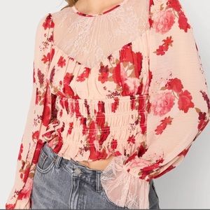 Free people Daphne Blouse Floral